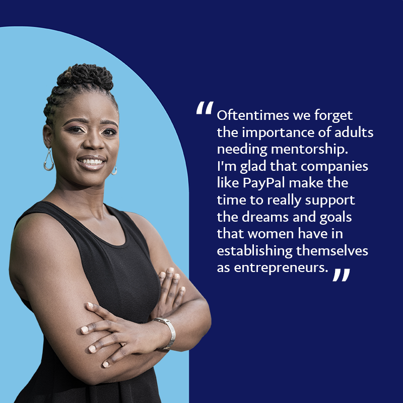 Yanique Taylor photo with quote about the importance of adults needing mentorship