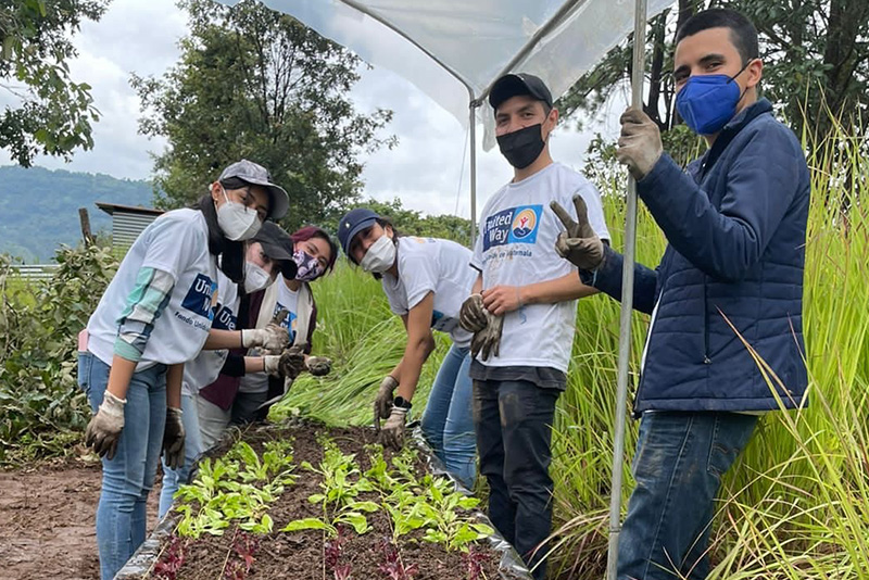 PayPal employees volunteering for the United Way in Guatemala