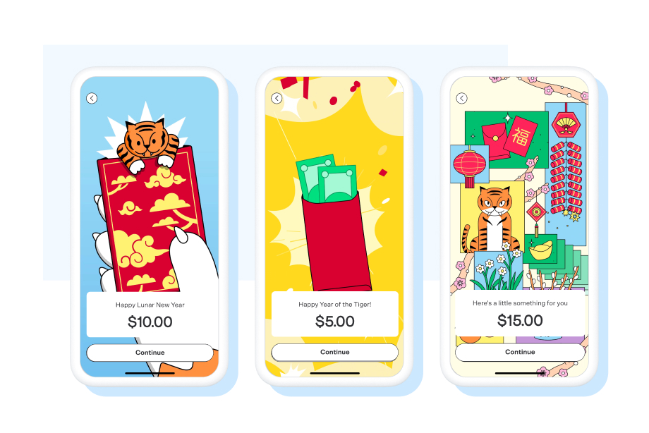 Venmo Gift-Wrapping Lunar New Year Designs